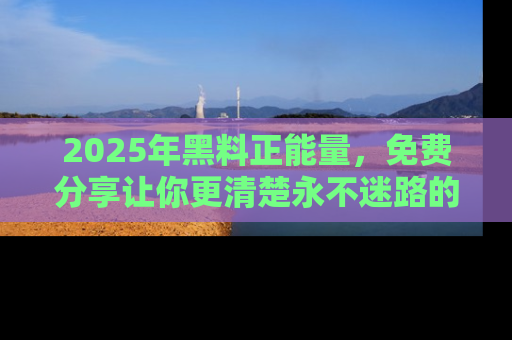 2025年黑料正能量，免费分享让你更清楚永不迷路的真相！