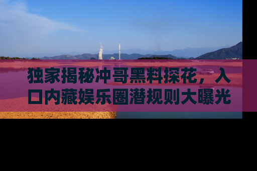 独家揭秘冲哥黑料探花，入口内藏娱乐圈潜规则大曝光