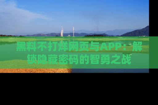 黑料不打烊网页与APP：解锁隐藏密码的智勇之战