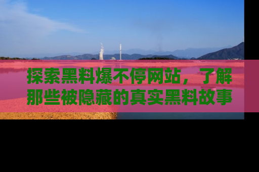 探索黑料爆不停网站,了解那些被隐藏的真实黑料故事